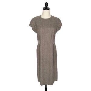Etro Brown Italian Wool Sheath Dress Size 42/6